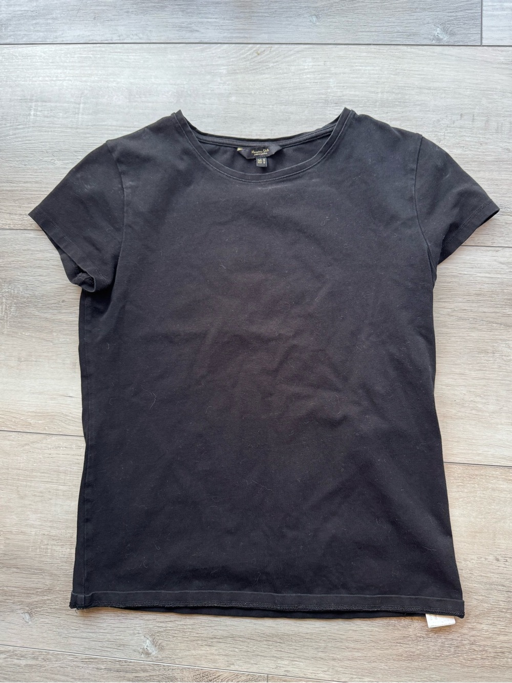 Black Crewneck Short Sleeve Tee